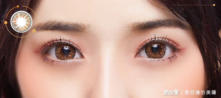 MIZULENS炫彩系列-浪の漫產品實戴圖，浪漫粉色實戴，更舒適的美瞳